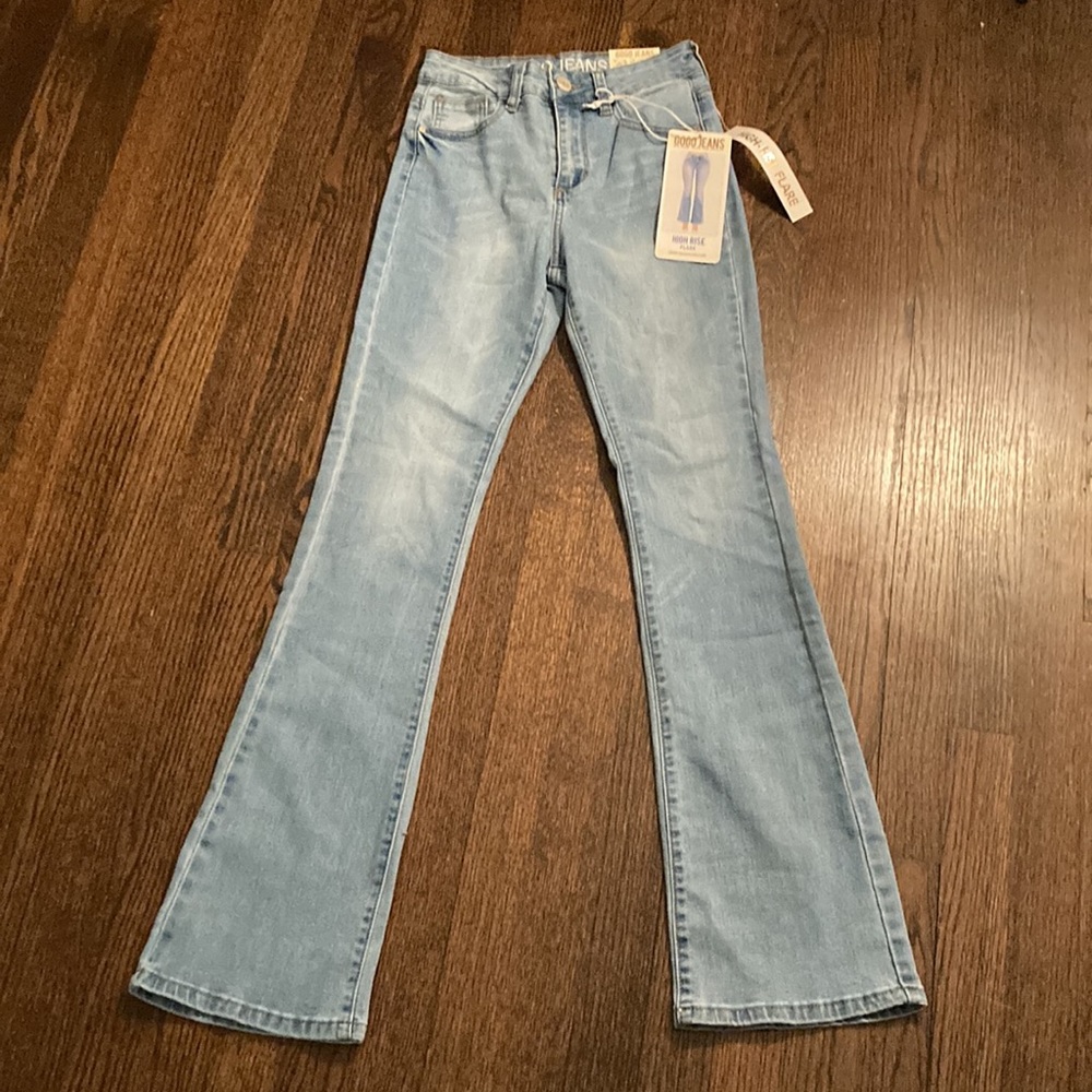 Flare high rise jeans